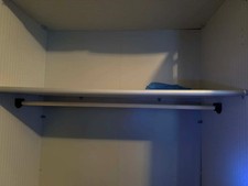 Wardrobe bar holder for 23 mm