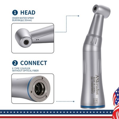 ASkeadnt Dental Low Speed Contra Angle Handpiece Inner Water Spray F/ NSK E-type