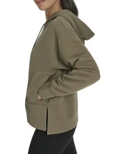 DKNY Ottoman Full Zip Utility Green Woman s Jacket Large NWT