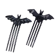 2pcs Bat Shape Hairpin Simple Temperament Hair Clip New Princesses Barrettes