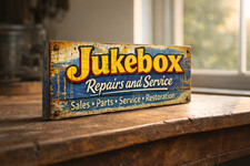 Listing image for Jukebox Sign Vintage classic style Old 28cm wurlitzer seeburg AMI continental
