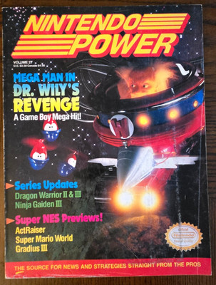 Nintendo Power vol 27 Mega Man Dr Wily's Revenge + Star Wars poster