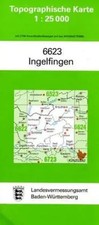 Topographische Karte Baden-Württemberg Ingel...