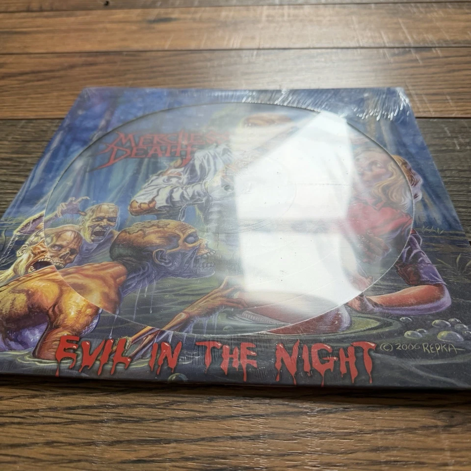 Merciless Death Evil In The Night Picture Disc LP 2007 Sealed Heavy Artillery - Image 3 of 4