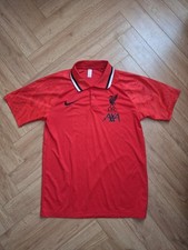 Mens Liverpool Fc Nike Red Polo Shirt Size Uk Medium VGC