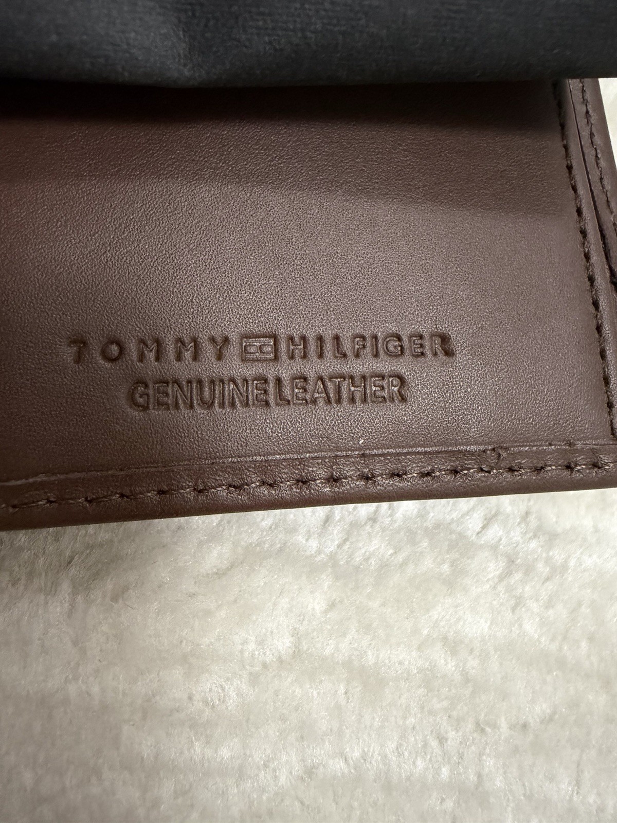 Tommy Hilfiger Brown Leather Coin Pocket Wallet Mens Credit Card Holder Gift Box image 7