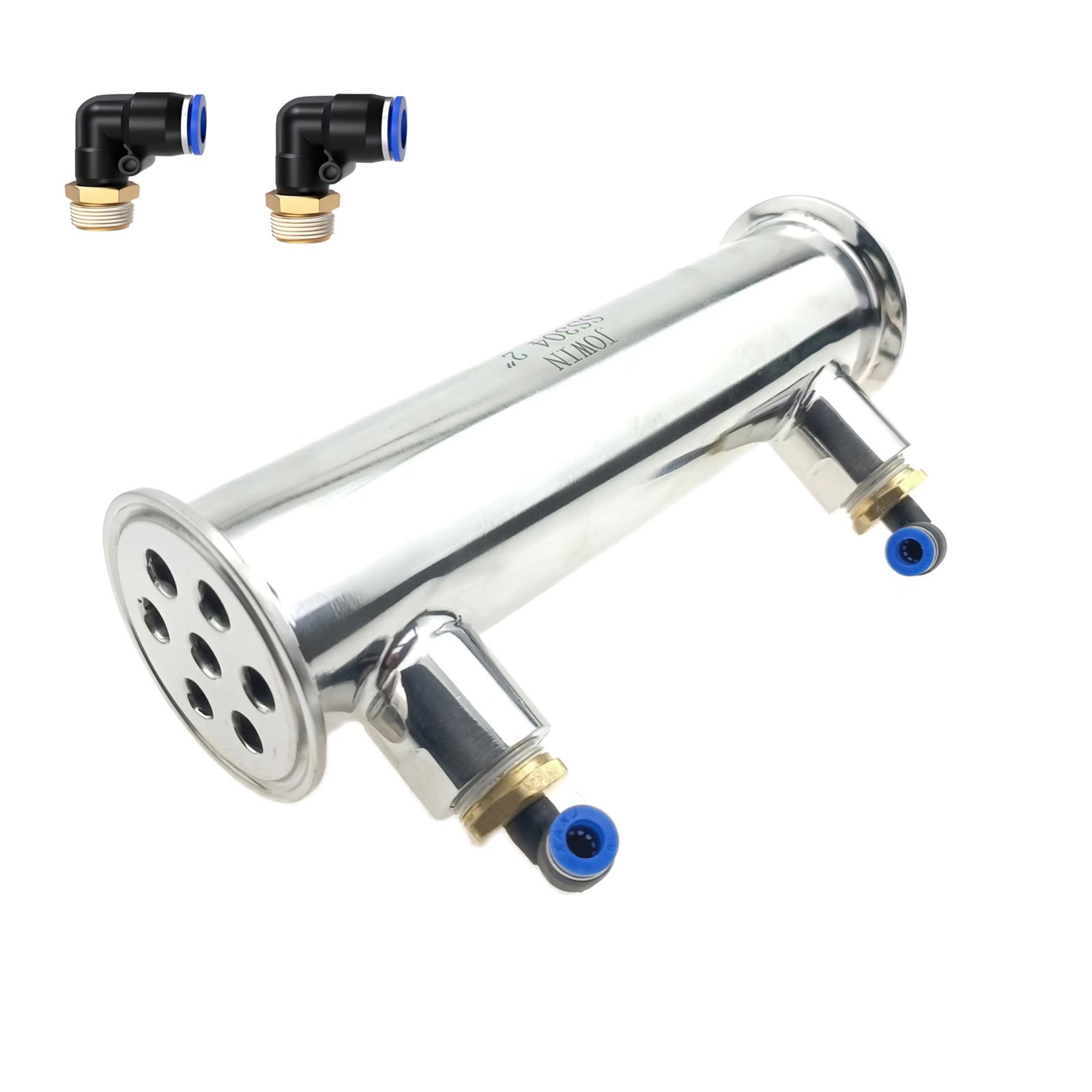 2 inch Tri Clamp Condenser with 7 Holes for Distillation 304 Stainless Steel