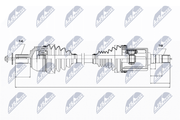 NTY Antriebswelle NPW-VV-022 FüR Volvo-image