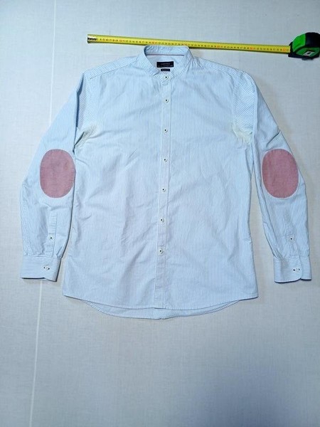 Men ZARA Shirt Blue Cotton 38 / M / 46