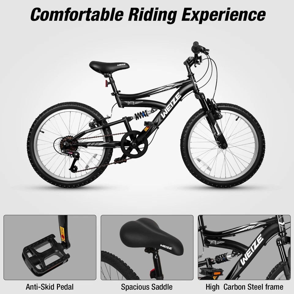 Bicicleta de Montaña para Niños, Bicicletas para Niños de 20 Pulgadas para Niños de 6 a 10 Años Niñas con... Foto 4 de 4
