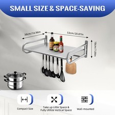 Stainless Steel Microwave Oven Rack Wall-Mount Kitchen Microwave Oven Shelf