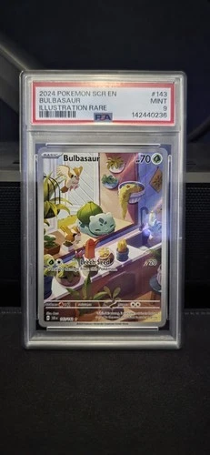 Bulbasaur #143 PSA 9 STELLAR CROWN ILLUSTRATION RARE Graded Slab Pokemon TCG