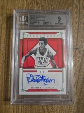 2021-22 NATIONAL TREASURE Collegiate Legacy Signatures DAVID THOMPSON BGS 9 POB2