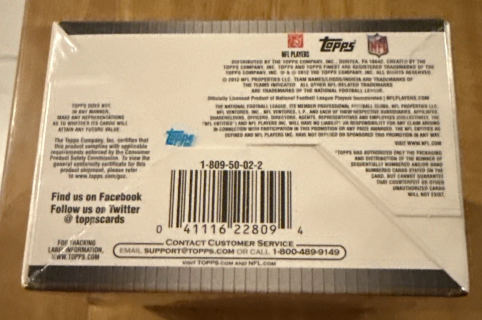 2012 Topps Finest Football hobby box Factory Sealed - Image 2 of 3