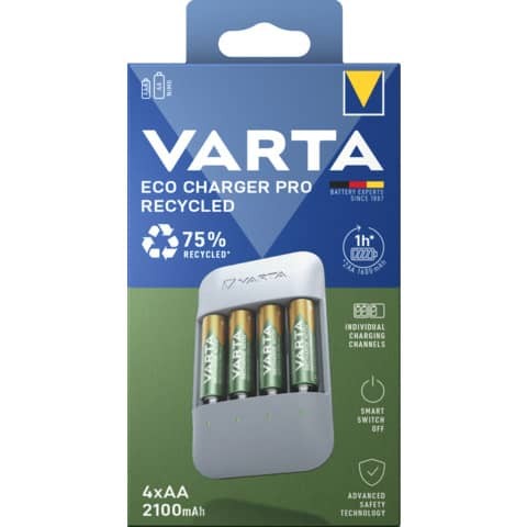 2-32X Varta LadegeräT Eco Charger Pro Recycled, Inkl. 4X Mignon Aa-image