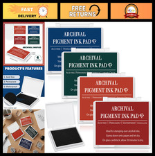 4 Pcs Waterproof Ink Pad Set for Stamping, Card Making  Scrapbooking - Bright C