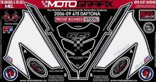 MOTOGRAFIX Moto Graphics Body Pad DAYTONA675 06- FRONT White/Gold MT-NT001U