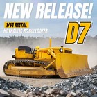 1/14 RC Hydraulic Bulldozer D7 Dozer Metal Model Flysky Radio Light Sound System