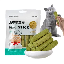 5pcs/pack Cat Kitten Chew Sticks Natural Grass Stick Natural Hairball Removal