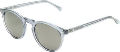 OTIS Omar Unisex Round Sunglasses in Eco Crystal Wave/Grey Polarized Glass 50 mm