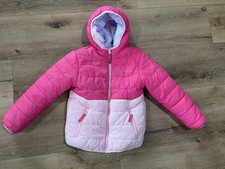 Eddie Bauer Girls' Youth Reversible Plush Jacket - Pink Size Small 7/8