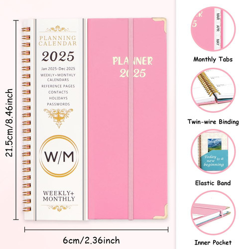 2025 Planner - Weekly and Monthly Planner 2025 Calendar Monthly Planner Daily Pl - Bild 5 von 8