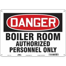 Condor 472M47 Safety Sign, 10 In Height, 14 In Width, Polyethylene, Horizontal
