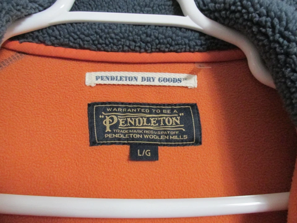 Men's Pendleton Winthrop Berber Fleece Jacket Storm Blue/Orange Size Large - Image 3 of 4