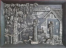 Martin Tischler Vintage MCM Striking Relief. Signed Columbus OH