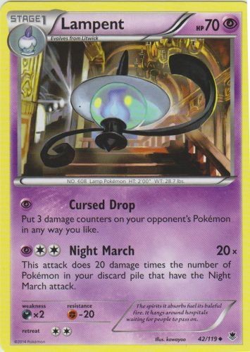 Lampent - 42/119 - Uncommon - Heavily Played