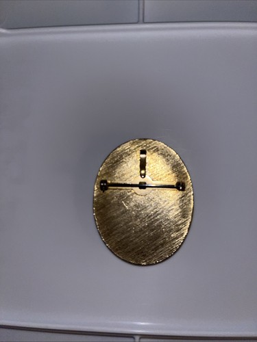 Vtg 1960's Sarah Coventry Signed Vtg Pink Gold stone Brooch Charm - Picture 3 of 3