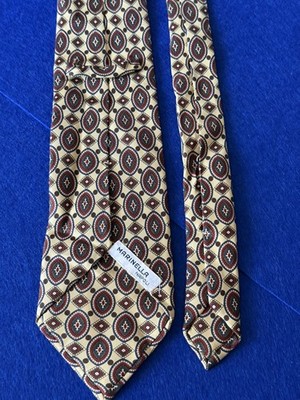 Krawatte E. MARINELLA NAPOLI 7-fach gefüttert Seide Vintage Green Seven Fold