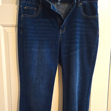 Sz 12 Blue Charlie B Denim Jeans Slight Flair...