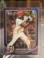 2025 Bowman - James Wood #29 Chrome Purple Mojo Refractor /250 (RC)