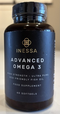#ad Inessa Advanced Omega 3 Fish Oil 60 Soft Gels 1200mg. Exp. 11 28 Sealed $18.99