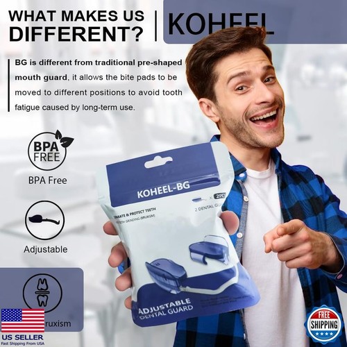 Protección ajustable para rechinar dientes KOHEEL, protector dental nocturno de tamaño mediano, paquete - Imagen 4 de 7