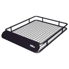 Hilka Roof Cargo Tray 65kg Steel Car Roof Rack Basket with Wind Deflector UK