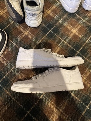 Nike Air Jordan 1 Retro Low NS Swooshless Triple White 872782 100 Men's Size 14