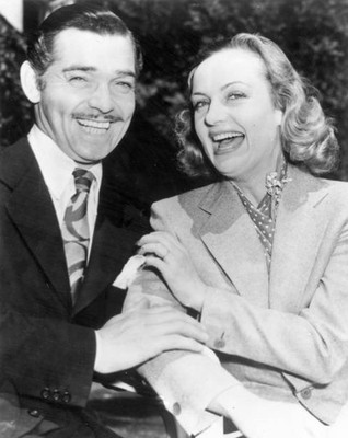 Film actors Clark Gable and Carole Lombard after their elopement Old Photo