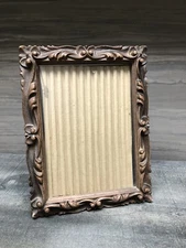 Vintage IIC Ornate Faux Carved Wood Picture Frame 8.5 X 6.5 ” Made USA 1973