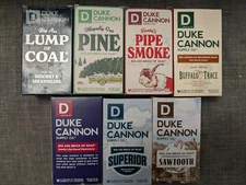 Duke Cannon Soap-Sawtooth,Naval,Superior,Frothy,Santa Pipe Smoke,Buffalo,Pine