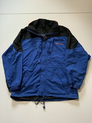 Vintage 90s Swingster Budweiser Beer Windbreaker Full Zip Hooded Jacket Sz. L