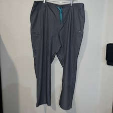 Figs Yola Scrub Pants GRAPHITE  1747 29  Inseam Strait Cut Ankle XXL