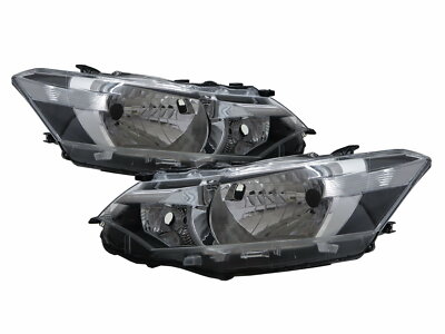 VIOS XP150 MK3 2013-2015 Sedan Clear Headlight W/ Motor Chrome V2 for TOYOTA LHD
