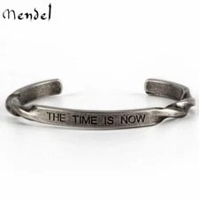 MENDEL 7 Inch Mens Fashion Biker Bracelet Bangle Cuff For Men Stainless Steel