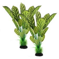 Silk Aquarium Plants 12 Inch Artificial Silk Plants Decorations for Fish Tank...
