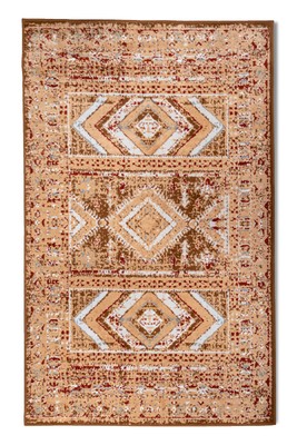 Geometric Tribal - 2'x 4', Gold, Native American Indian Area Rug - 506
