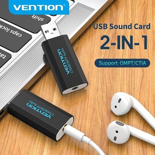 Adaptador de con conector USB a 3,5 mm Auriculares compatibles con micrófono Tarjeta de sonido externa AUXILIAR | eBay