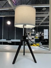 Ikea LAUTERS Table lamp, brown ash/white - NEW