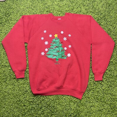 Hallmark Vintage Ugly Christmas Sweater Ornaments Red